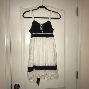 Black & Cream Lace Dress